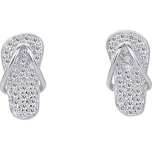 Elegant Silver Flip-Flop Earrings